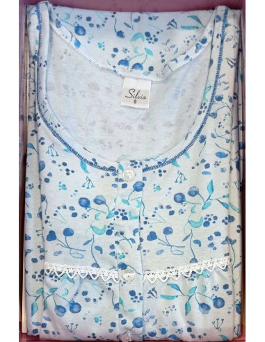 Women's wide shoulder cotton jersey nightdress Silvia 1020 Women's wide shoulder cotton jersey nightdress Silvia 1020