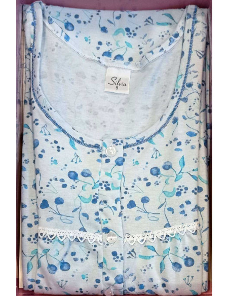 Women's wide shoulder cotton jersey nightdress Silvia 1020 Women's wide shoulder cotton jersey nightdress Silvia 1020