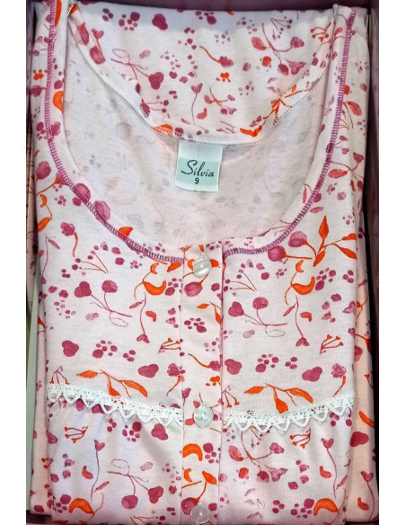 Women's wide shoulder cotton jersey nightdress Silvia 1020 Women's wide shoulder cotton jersey nightdress Silvia 1020
