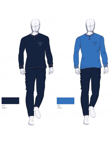 Men's cotton pajamas Navigare 14280