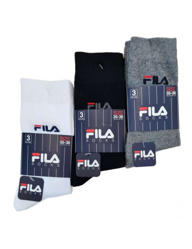 Gruppo 3 paia calzini corti in cotone elasticizzato Fila F9630