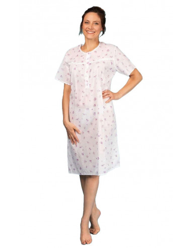 Women's half sleeves cotton TISSUE nightdress Silvia 1018