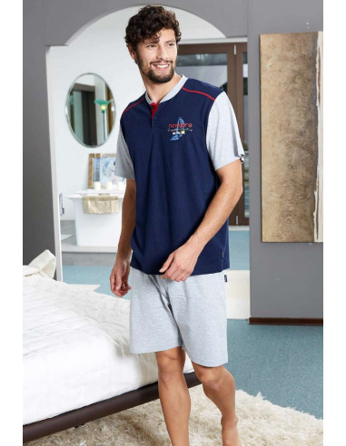Men's cotton jersey short pajamas Navigare 141300