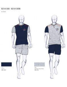 Men's cotton jersey short pajamas Navigare 141300 2