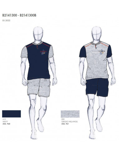 Men's cotton jersey short pajamas Navigare 141300 Men's cotton jersey short pajamas Navigare 141300