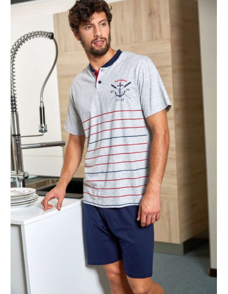 Men's cotton jersey short pajamas Navigare 141301 Men's cotton jersey short pajamas Navigare 141301