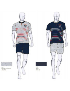 Men's cotton jersey short pajamas Navigare 141301 2