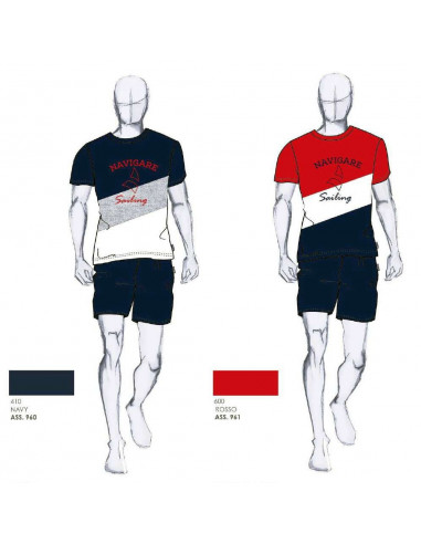 Men's cotton jersey short pajamas Navigare 141302 Men's cotton jersey short pajamas Navigare 141302