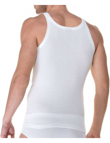 Canottiera uomo in cotone a costine Fragi Nilo SS