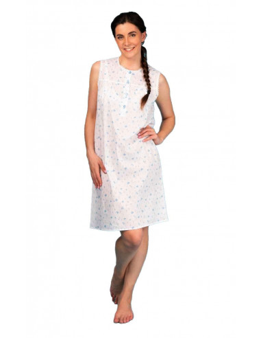 Women's sleeveless cotton TISSUE nightdress Silvia 1012