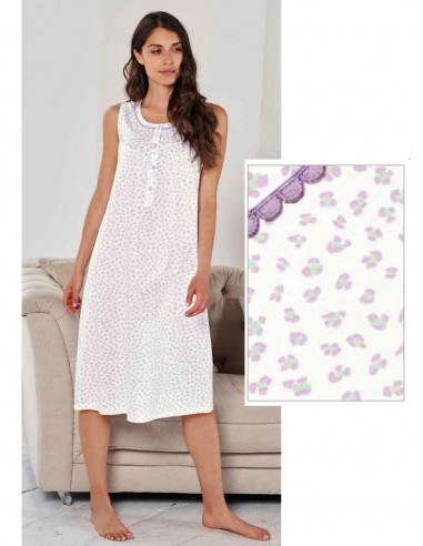 Wide shoulder nightdress in cotton jersey Linclalor 74452