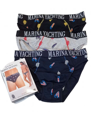 Group 6 men stretch cotton briefs Marina Yachting MY649E