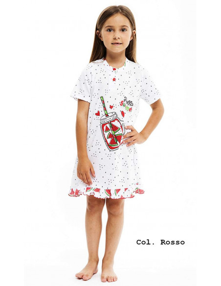 Girl's  half sleeves cotton jersey nightdress Gary P25052-P35052 Girl's  half sleeves cotton jersey nightdress Gary P25052-P35052