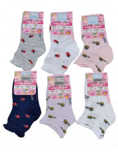 Group 3 pairs low socks for girl E. Coveri Pretty
