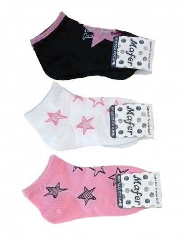 Group 3 pairs short socks for girl Mafer 7053