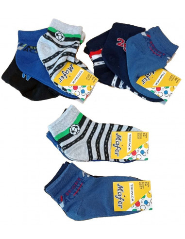 Group 3 pairs short socks for boy Mafer 7037