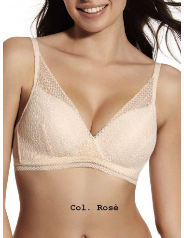 Unwired padded bra with lace Selene Regina Unwired padded bra with lace Selene Regina