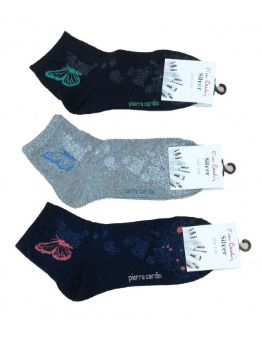 Women's stretch cotton short socks Pierre Cardin E.01