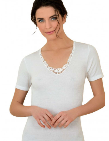 T-shirt woman wool and cotton Antonella 620667
