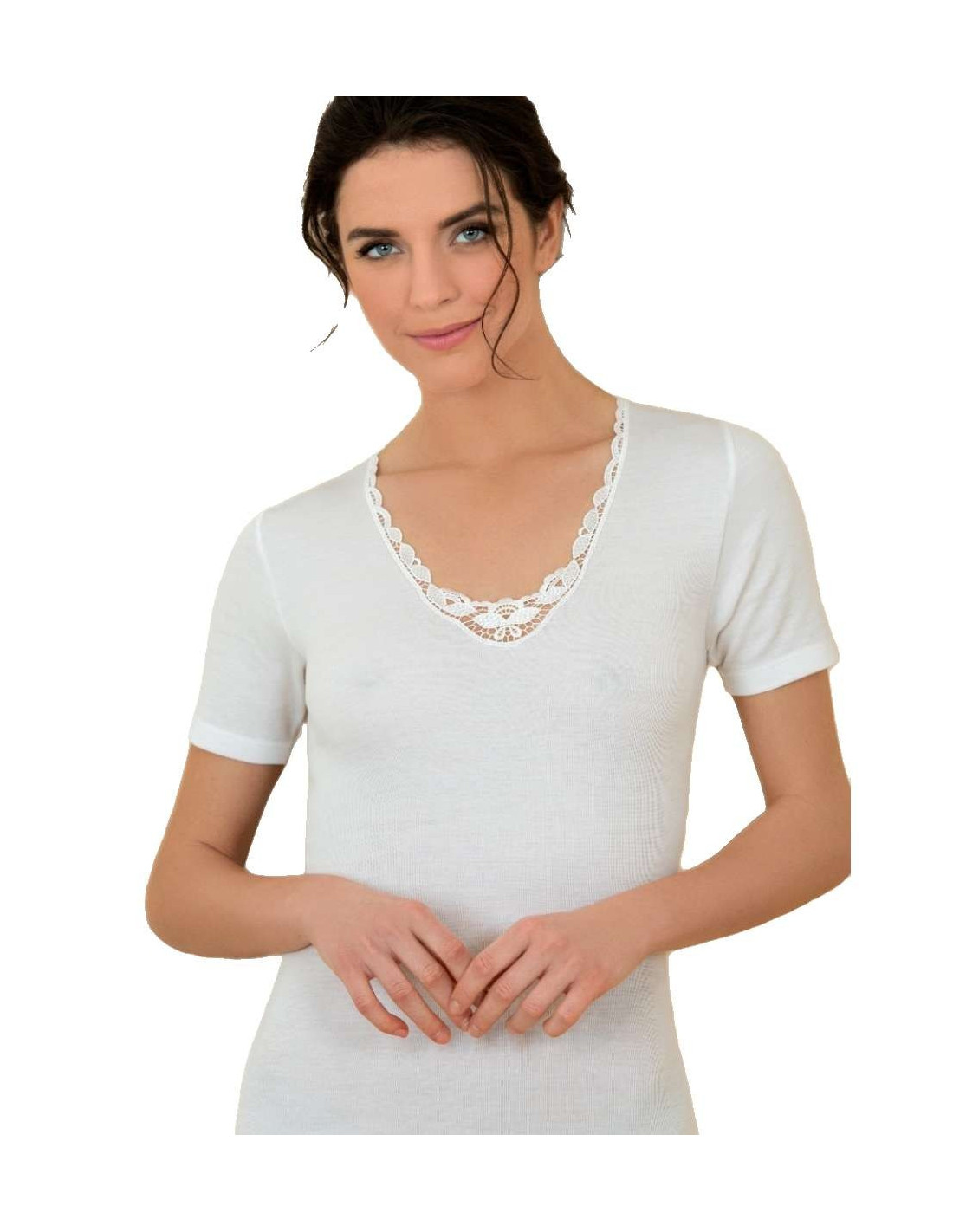 T-shirt woman wool and cotton Antonella 620667
