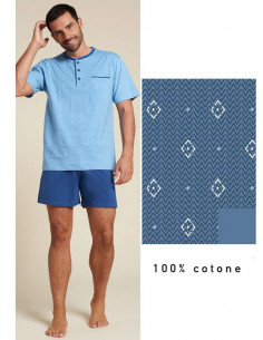 Men's short cotton jersey pajamas Karelpiu' KC2175