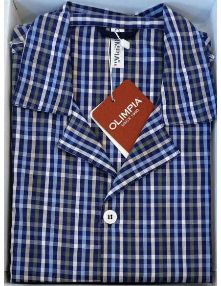 Pigiama uomo aperto in tessuto camicia Olimpia 502
