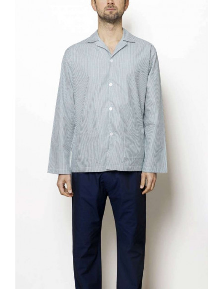 Pigiama uomo aperto in tessuto camicia Olimpia 502