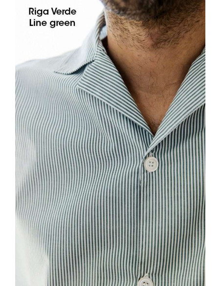 Pigiama uomo aperto in tessuto camicia Olimpia 502