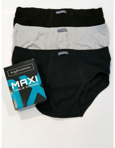 Oversizes stretch cotton men's briefs Rosso Porpora 3330 ( 3 pieces)