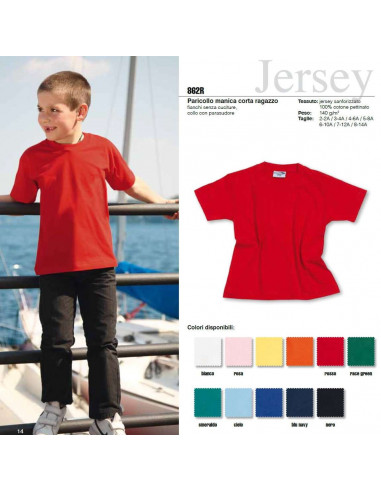 T-shirt bambino in cotone Effepi 862/R Bianco e Colorato