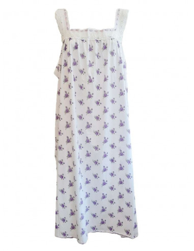Women's wide shoulder cotton nightgown Fiorenza Amadori art. Spalla Sangallo