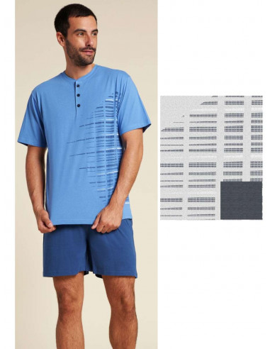 Men's short cotton jersey pajamas Karelpiu' KC2248