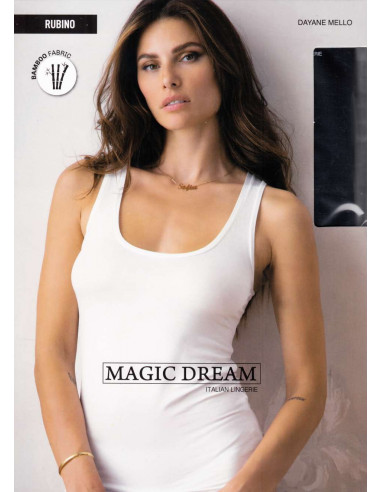 Canottiera donna a spalla larga in bamboo Magic Dream Rubino