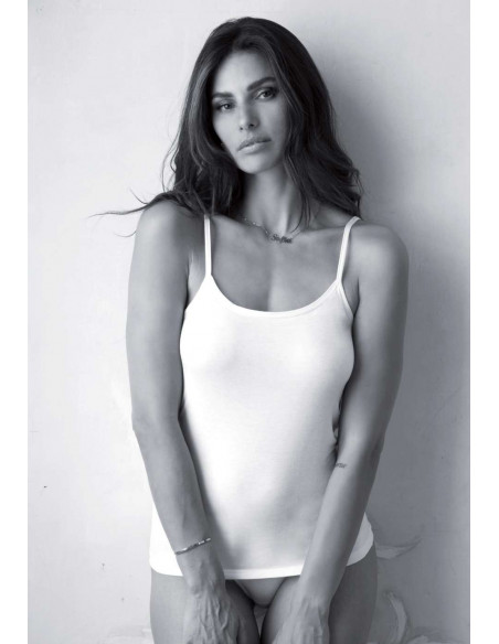 Women thin straps stretch bamboo vest Magic Dream Smeraldo