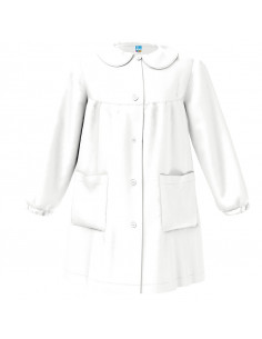 Grembiule scuola bambina Siggi Happy School 37GR2888 Bianco
