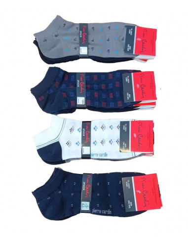 Group 6 pairs men's sneaker short socks Pierre Cardin PCE.1-3-4-9