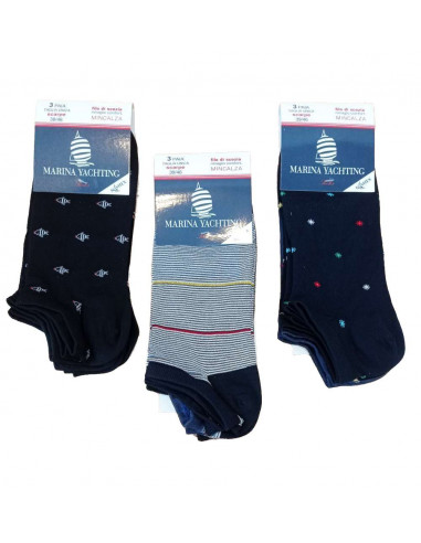 Group of 3 elastic cotton men sneaker socks Marina Yachting MD33