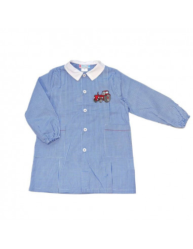Boy smock for asylum by Andy&Gio' 90177 Squares White/Blue