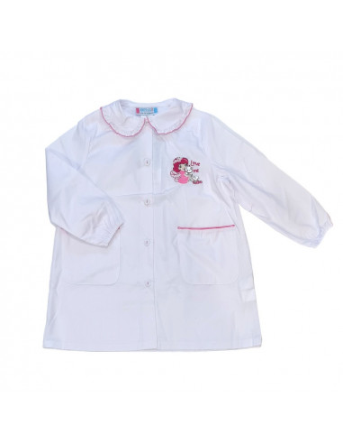Grembiule asilo da bambina di Andy&Gio' 90174 Bianco con fatina