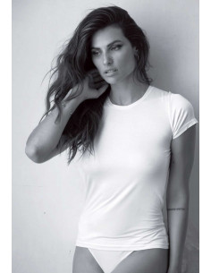 Women half sleeves stretch bamboo t-shirt Magic Dream Acquamarina 2