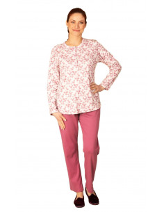 Women's warm cotton jersey pajamas Silvia 42616