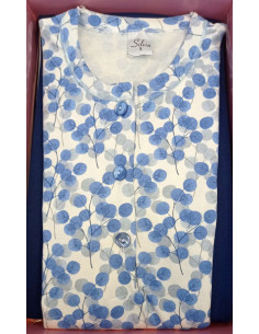 Women's warm cotton jersey pajamas Silvia 42616 2