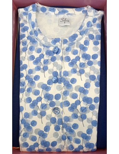 Women's warm cotton jersey pajamas Silvia 42616 Women's warm cotton jersey pajamas Silvia 42616