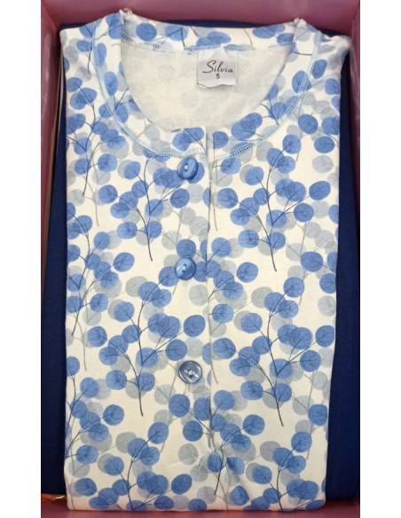 Women's warm cotton jersey pajamas Silvia 42616 Women's warm cotton jersey pajamas Silvia 42616