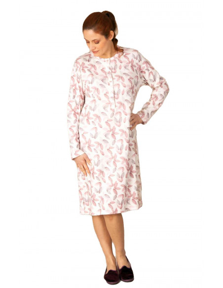 Women's warm cotton jersey nightdress Silvia 42502 Women's warm cotton jersey nightdress Silvia 42502