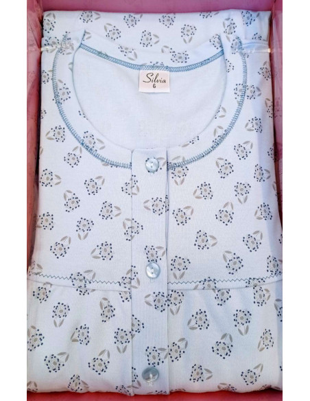 Women's warm cotton jersey nightdress Silvia 42506 Women's warm cotton jersey nightdress Silvia 42506