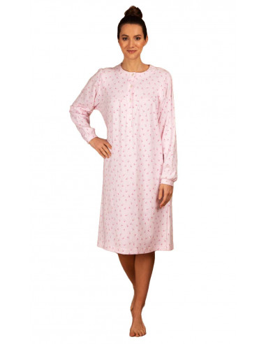 Women's warm cotton jersey nightdress Silvia 11986