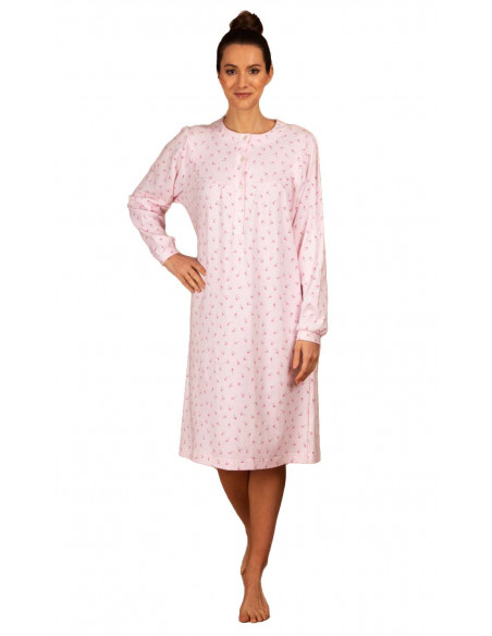 Women's warm cotton jersey nightdress Silvia 11986 Women's warm cotton jersey nightdress Silvia 11986