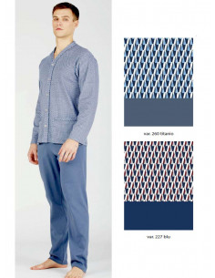 Warm cotton jersey men's opened pajamas Bip Bip 7017