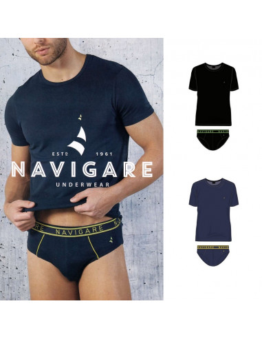 Men's set with t-shirt and briefs Navigare 11693